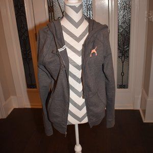PINK Victoria's Secret Grey Hoodie Jacket